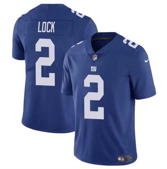 Men & Women & Youth New York Giants #2 Drew Lock Blue Vapor Untouchable Limited Football Stitched Jersey->new york giants->NFL Jersey